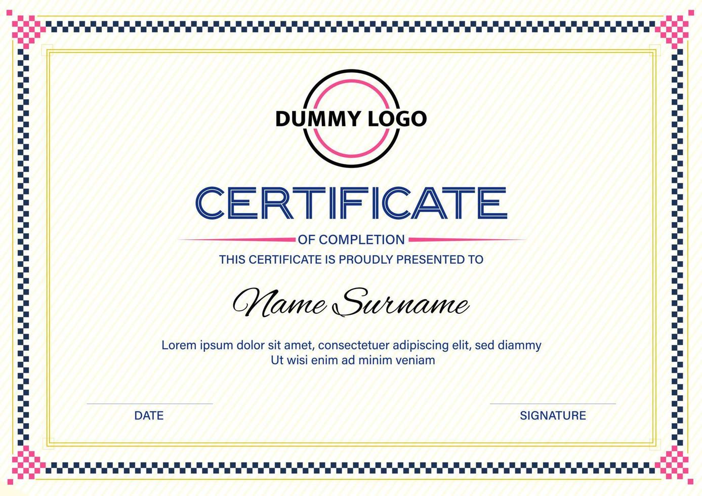 Certificates etc